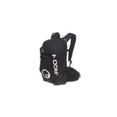 Ergon BA3 E Protect black backpack for enduro and all-mountain riding, featuring adjustable fit and rugged accessories.