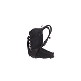 Ergon BA3 E Protect black backpack for enduro and all-mountain riding, featuring adjustable fit and durable accessories.