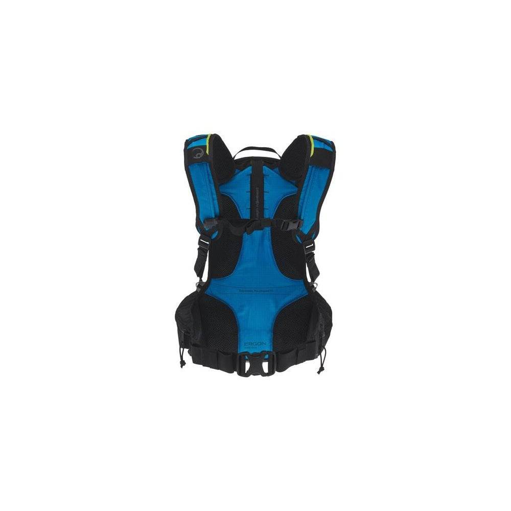Ergon BX3 Evo black backpack with adjustable straps and compact design, featuring ergonomic harness system for comfortable carrying.