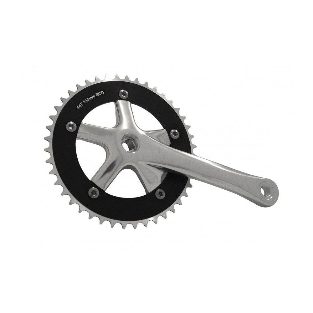 System EX MTB crankset with 170mm crank arms and 44T single ring, featuring 130 PCD bolt pattern for mountain biking components.