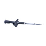 System EX Pro grease gun for bicycle maintenance with long-reach nozzle, black workshop tool for precise lubrication.