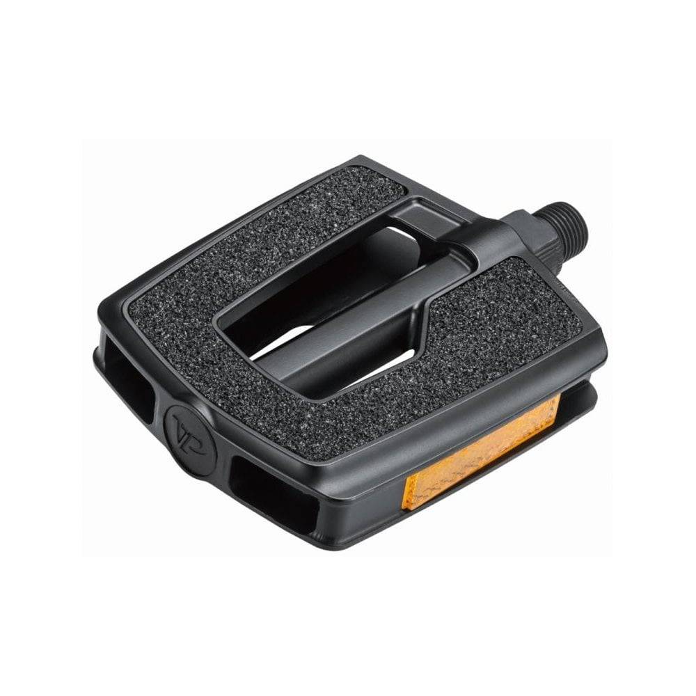 Black System EX DP550 bike pedals with grip tape and boron spindles, showcasing durable cycling component design.