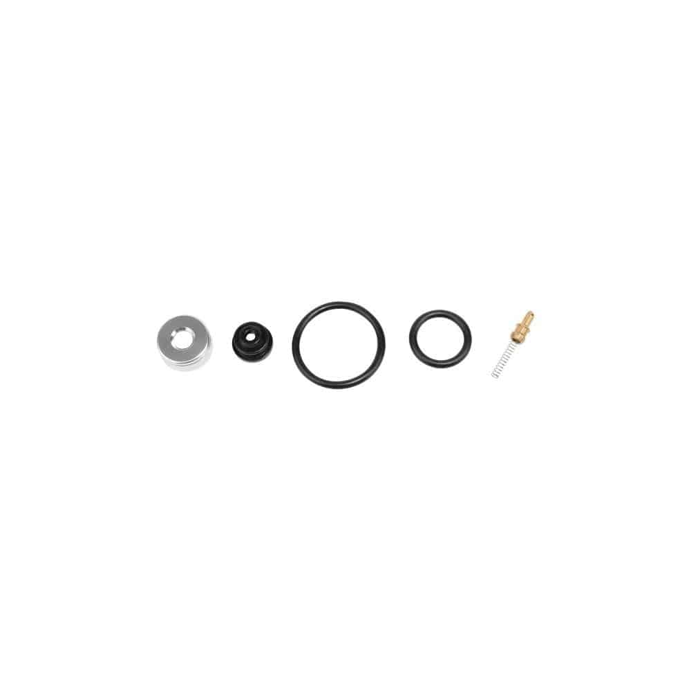 Topeak JoeBlow Twin Turbo pump head rebuild kit in black, replacement accessory for bike pump maintenance.