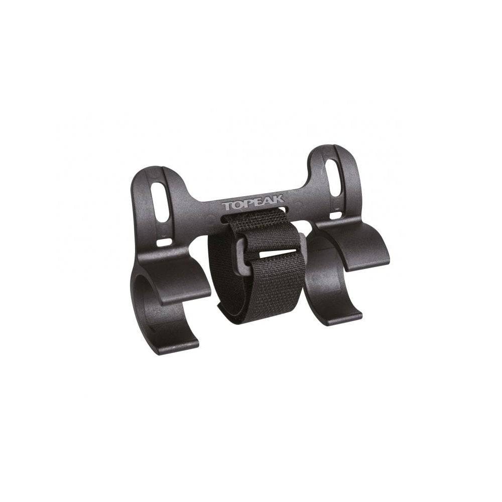 Topeak Spare Mounting Bracket with hook and loop strap for mountain bike pump, accessory for secure attachment.
