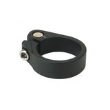 System EX Carbon Seatpost Clamp 13mm alloy bike component showing the black clamp with branding and mounting hardware