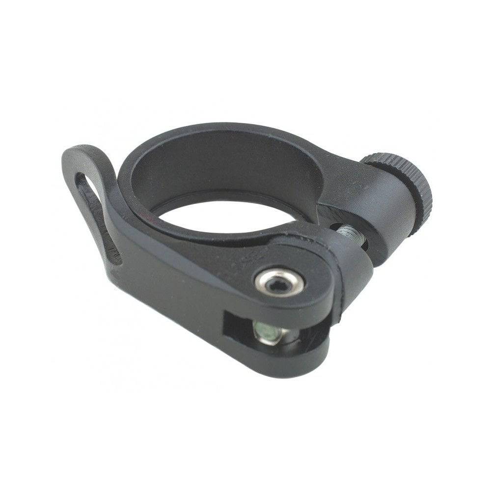 System EX MTB seatpost clamp quick release, 15mm height, bike component, spare part for secure seatpost attachment.