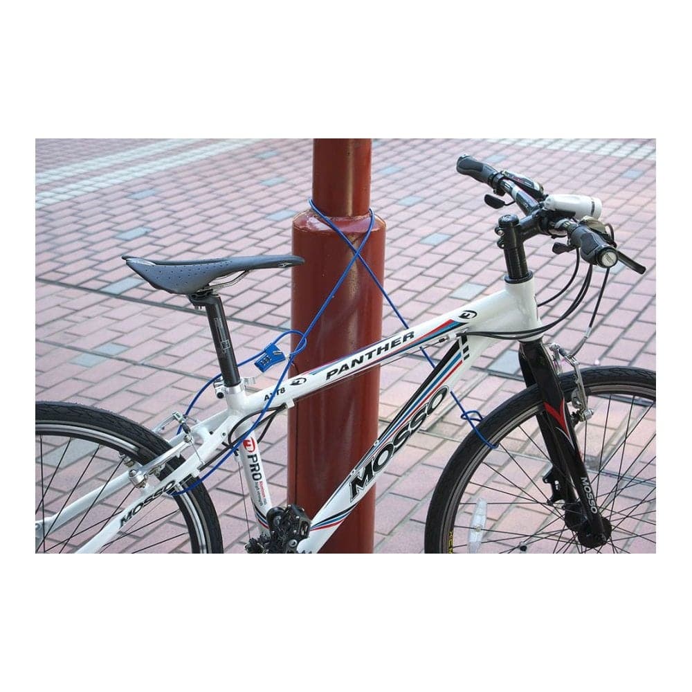 System EX Noose Lock black with 3-digit combination cable bike lock, 2-meter length, accessory for securing bicycles.