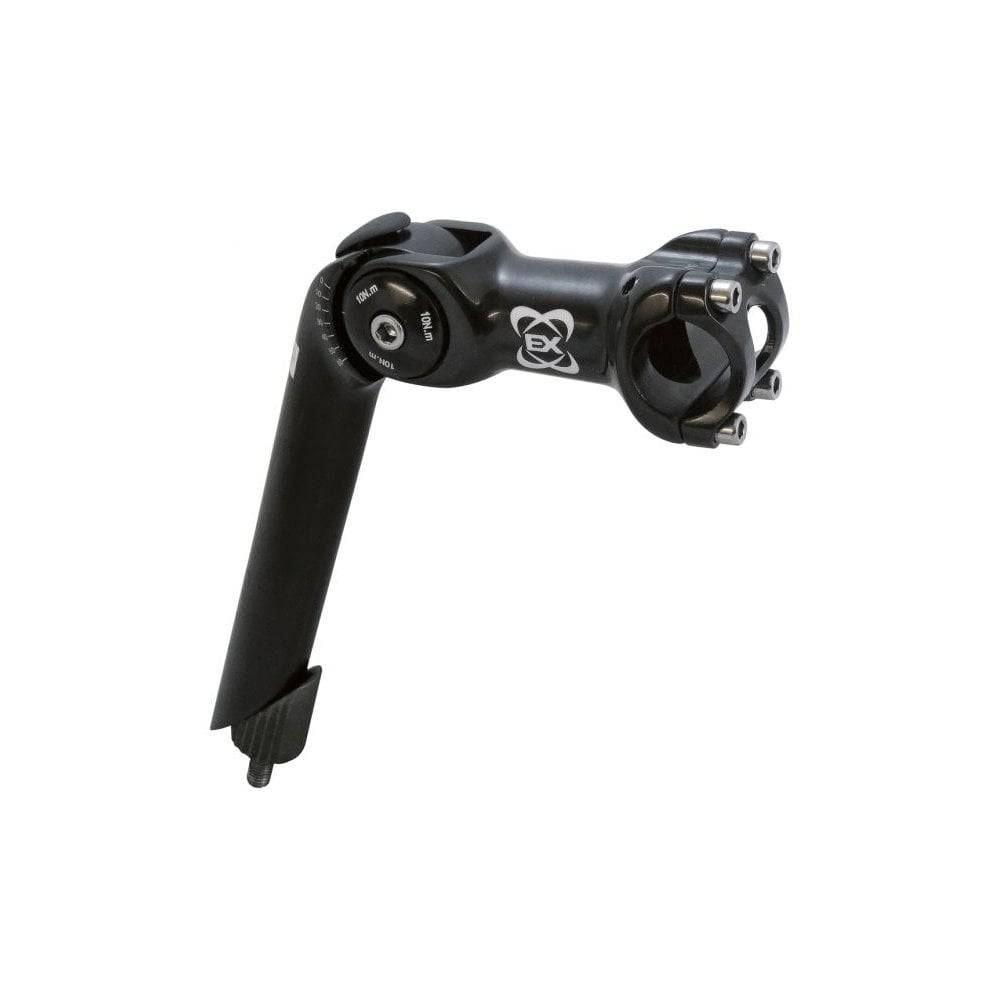 System Ex adjustable quill stem with 25.4mm clamp, 60º angle, and 100mm extension for bike components.