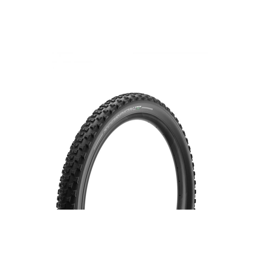 Pirelli Scorpion E-MTB R rear tyre with SmartGRIP compound and hardwall protection, designed for electric mountain bikes.