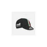 Cinelli Caleido Spots cycling cap showing lightweight, breathable headwear with colorful spotted design on soft fabric.