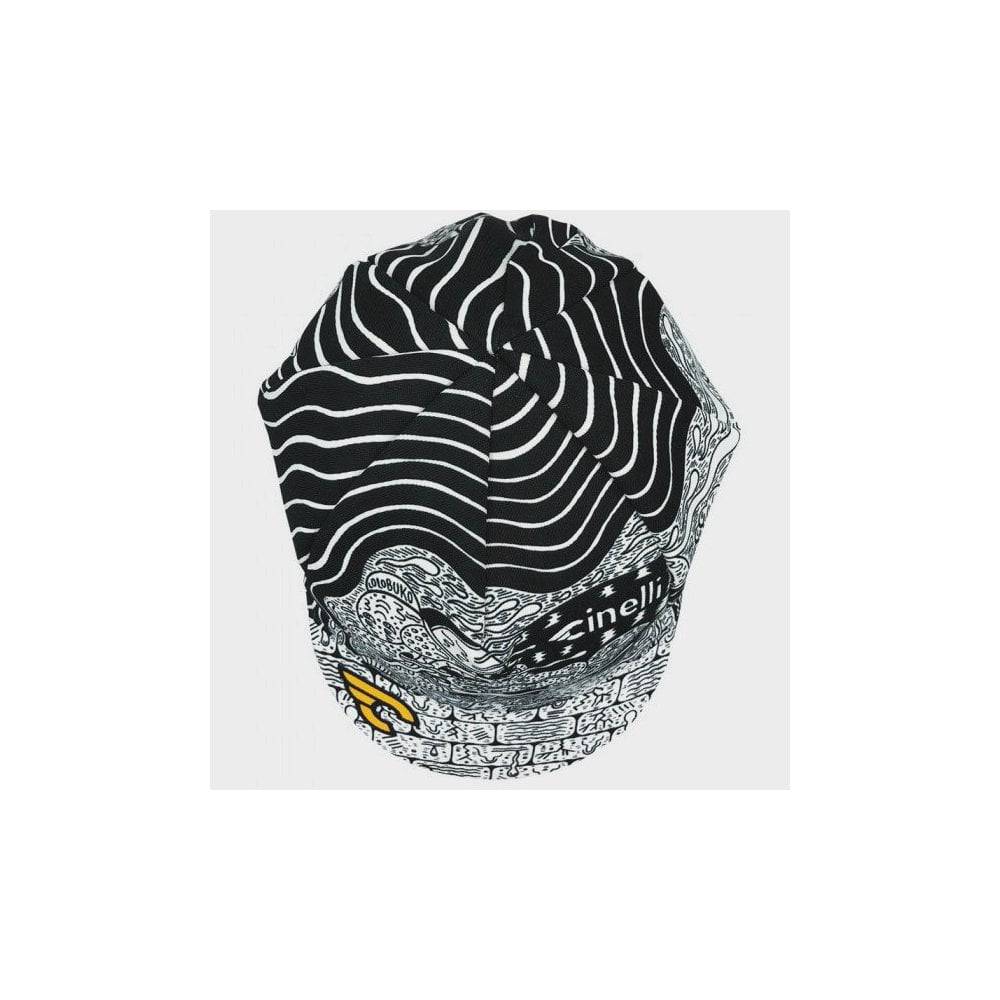 Cinelli Tarsila Schubert Deep Love Dive cap, artistic Italian cycling headwear with vibrant design and breathable fabric.