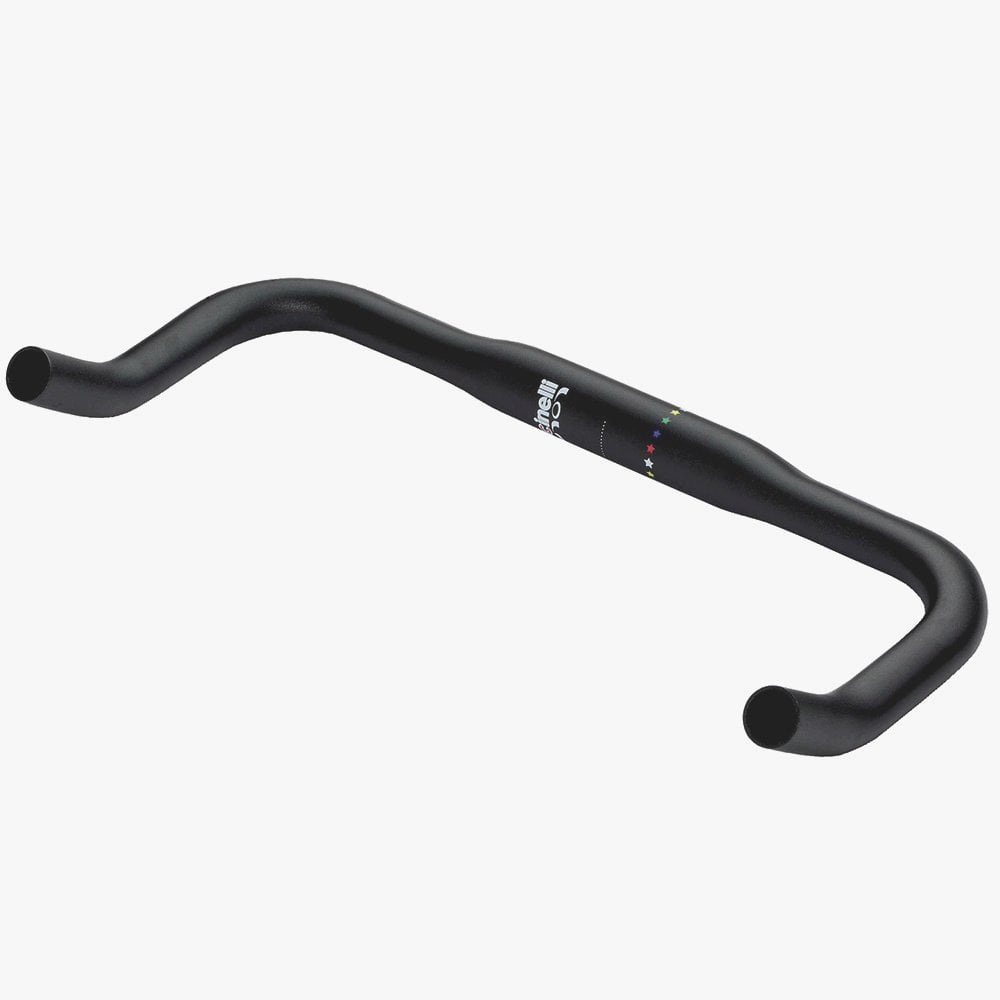 Cinelli Lola Road Handlebar 38cm CC with 31.8mm clamp for urban cycling, featuring ergonomic design and lightweight aluminum construction.