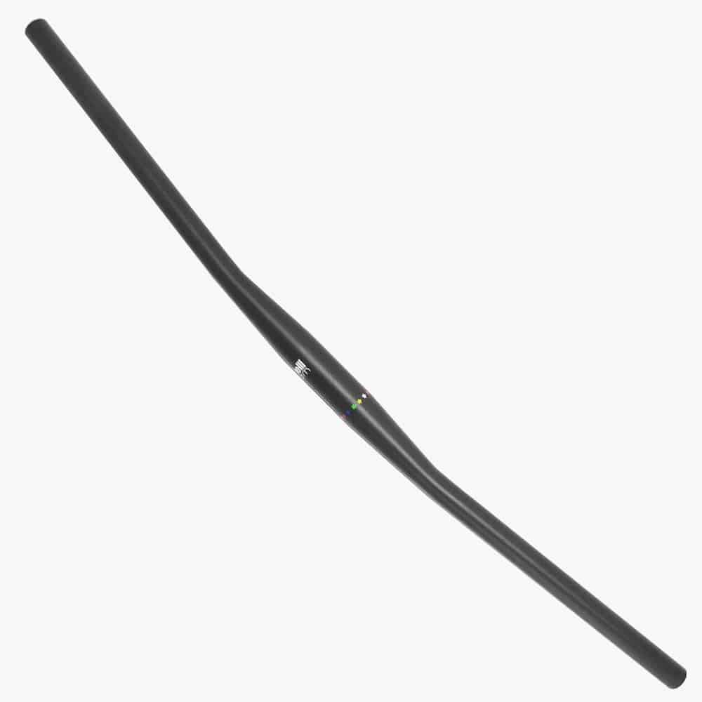 Black anodized Cinelli Wand road handlebar, 78cm length, 31.8mm clamp, lightweight alloy bicycle component.