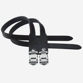 Cinelli Duo Toe Straps replacement spares for cycling shoes, showing black straps with metal buckles and adjustable design.