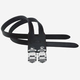 Cinelli Duo Toe Straps replacement spares for cycling shoes, showing black straps with metal buckles and adjustable design.