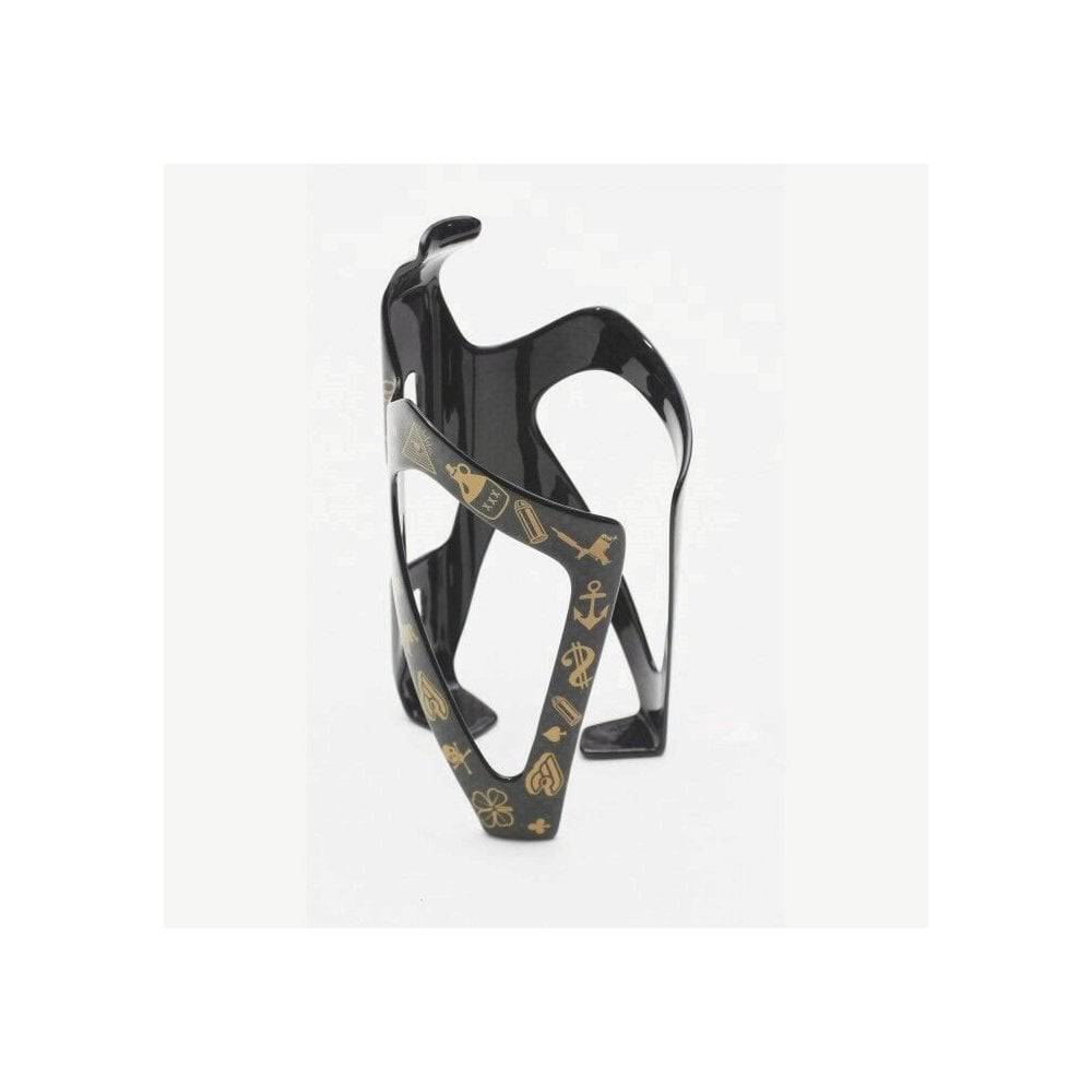 Cinelli Mike Giant bottle cage with carbon artwork, lightweight bike accessory designed for secure hydration on the go.