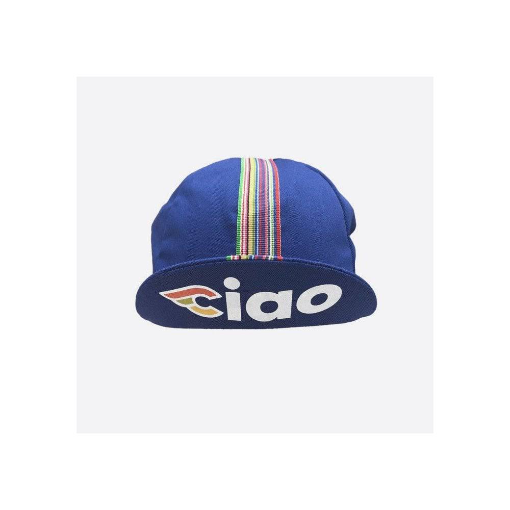 Cinelli Ciao Cap unisex Italian cycling cap with breathable fabric and sun protection, ideal for cycling enthusiasts.