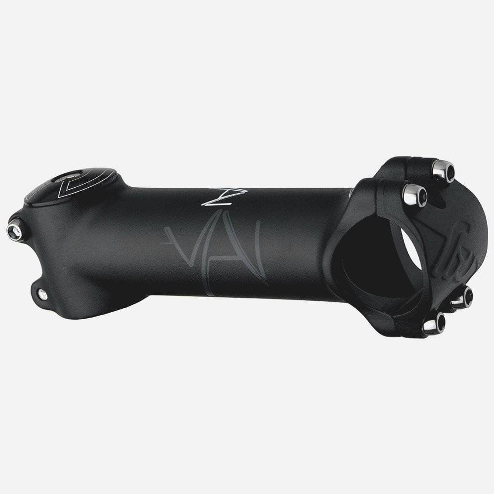 Cinelli Vai road bike stem in matte black, 3D forged aluminum component with a sleek, sturdy design for cycling performance.