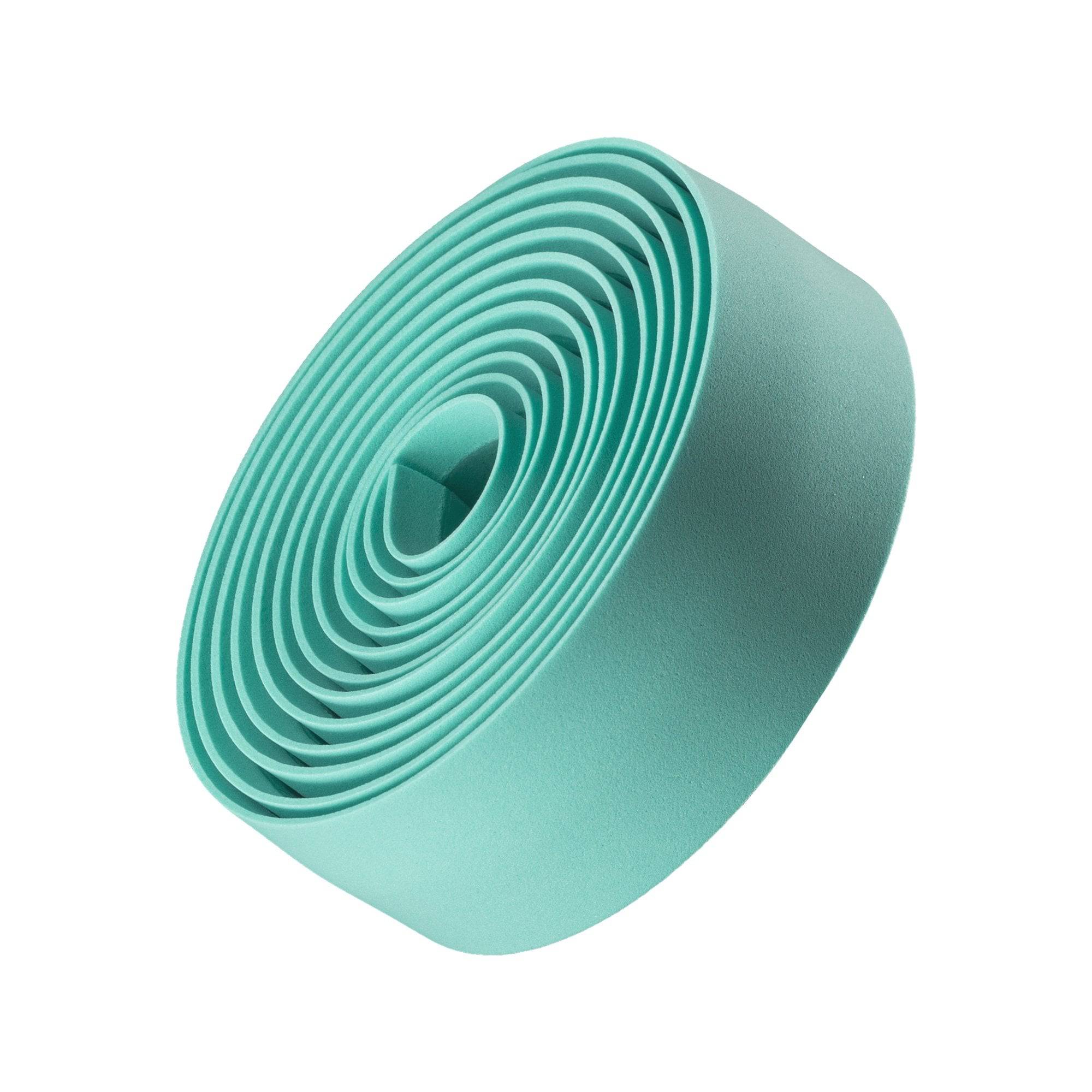 Bontrager gel cork handlebar tape with gel cushioning and reflective bar end plugs for comfortable bike grip.