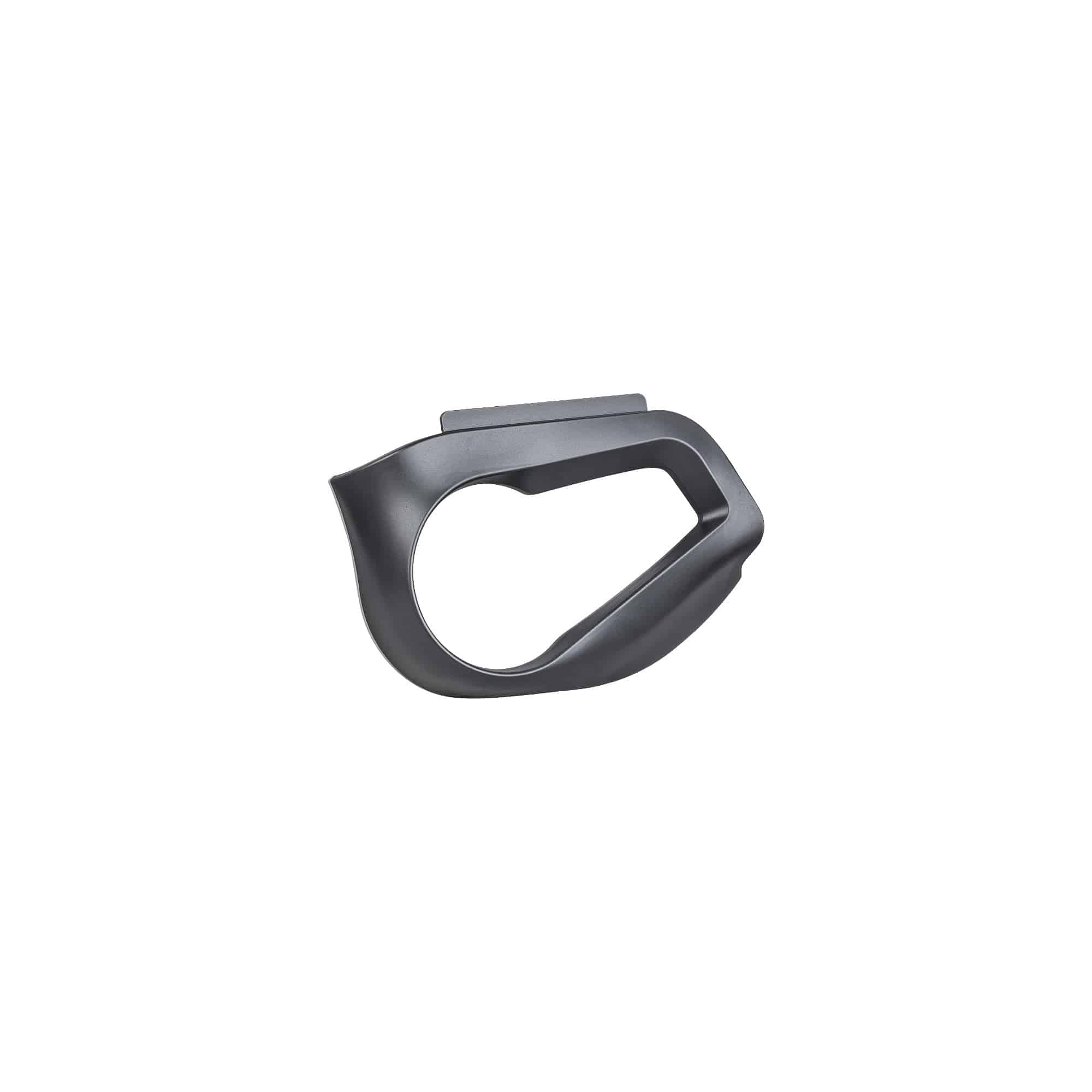 Trek 2024 Supercaliber rotor strike guard, bicycle frame protection component, black and silver metal part for bike safety
