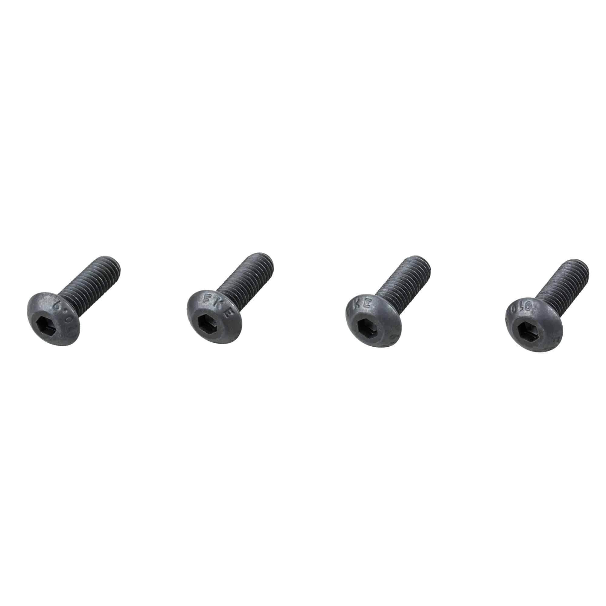 Black Trek e-MTB motor armor hardware with M5 x 16mm fasteners, durable and corrosion-resistant components for electric mountain bikes.