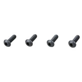Trek e-MTB motor armor hardware with black M5 x 16mm fasteners, corrosion-resistant components for durable bike protection.