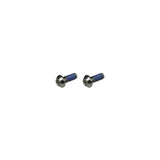 Pair of Trek Madone 9 grey front brake cover bolts, M3 x 8mm, replacement components for bike brake system.