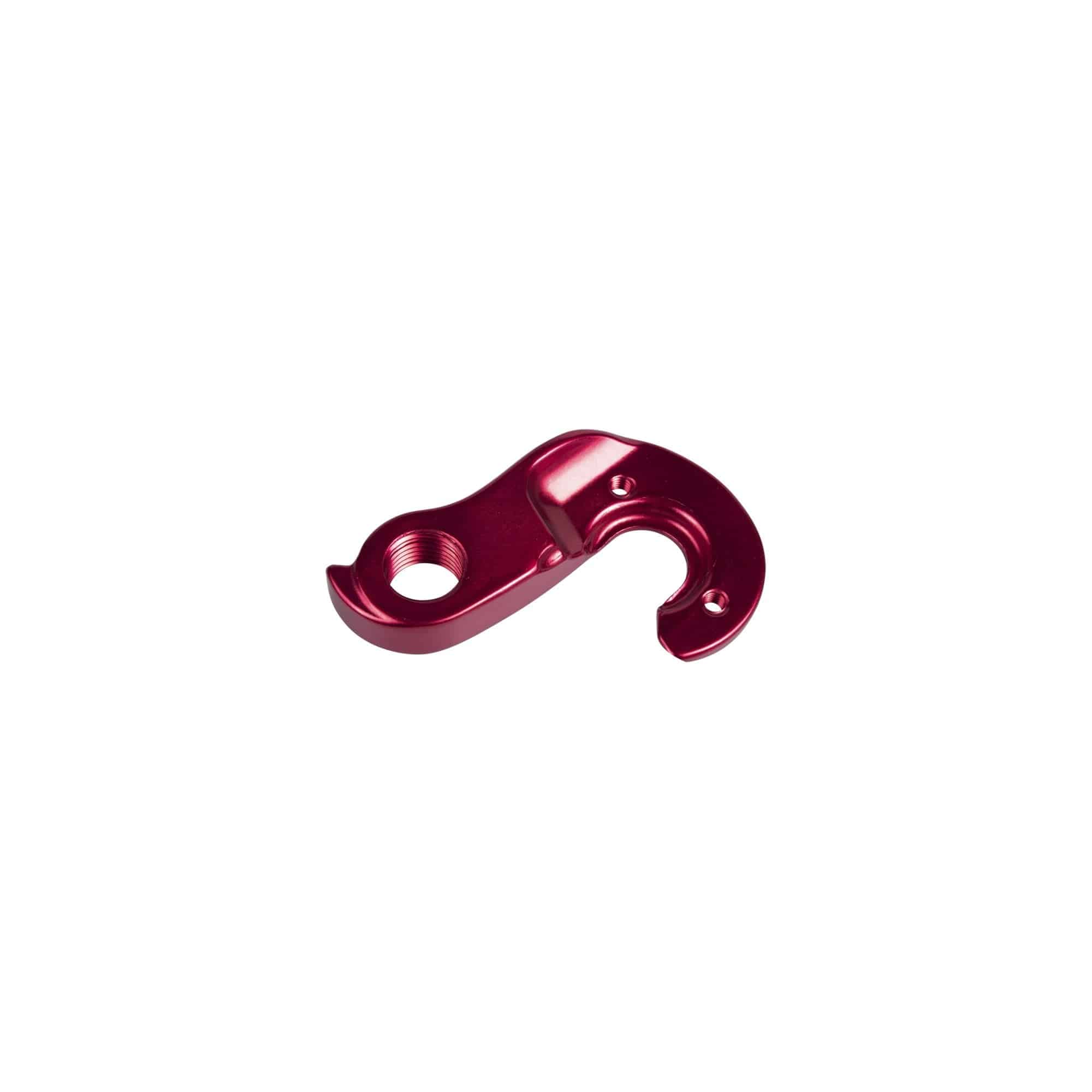 Trek road bike derailleur hanger for precise shifting and frame protection, showing the component mounted on a bicycle frame.