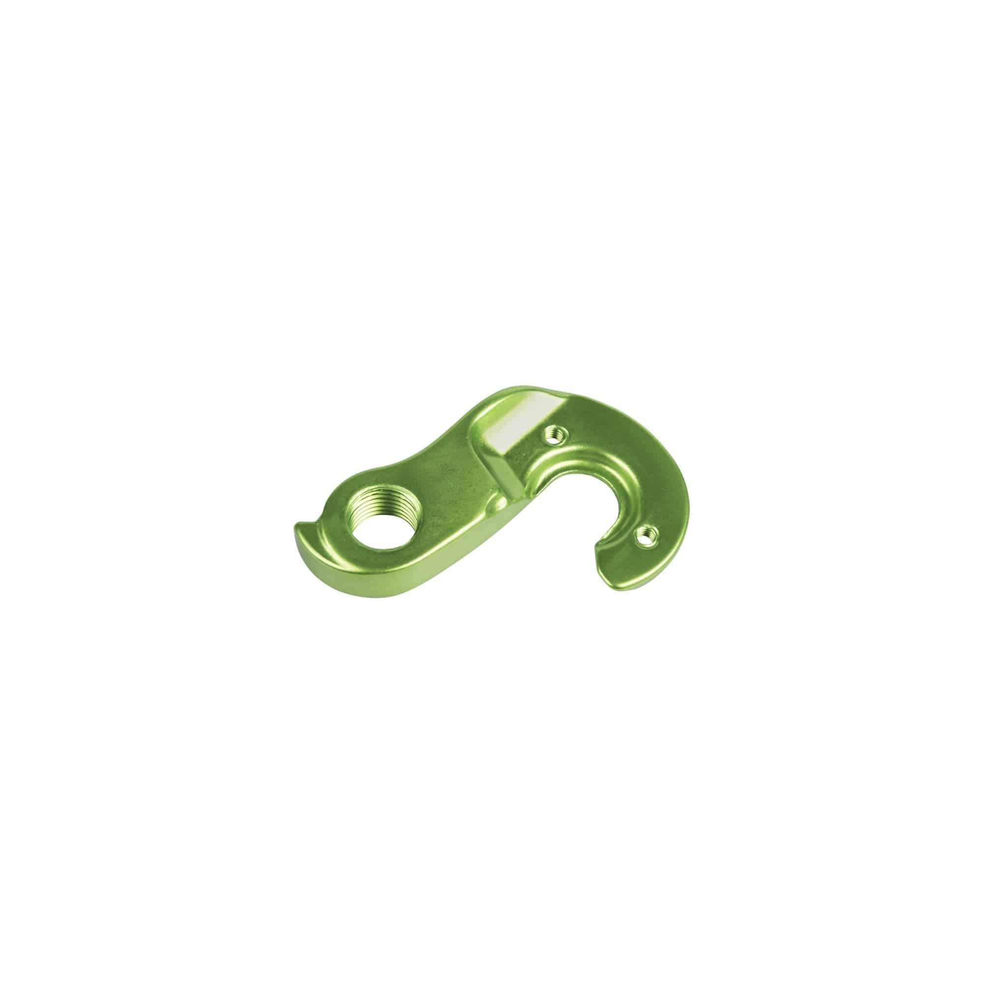 Trek road bike derailleur hanger for precise shifting and frame protection, shown attached to a Trek bike frame.