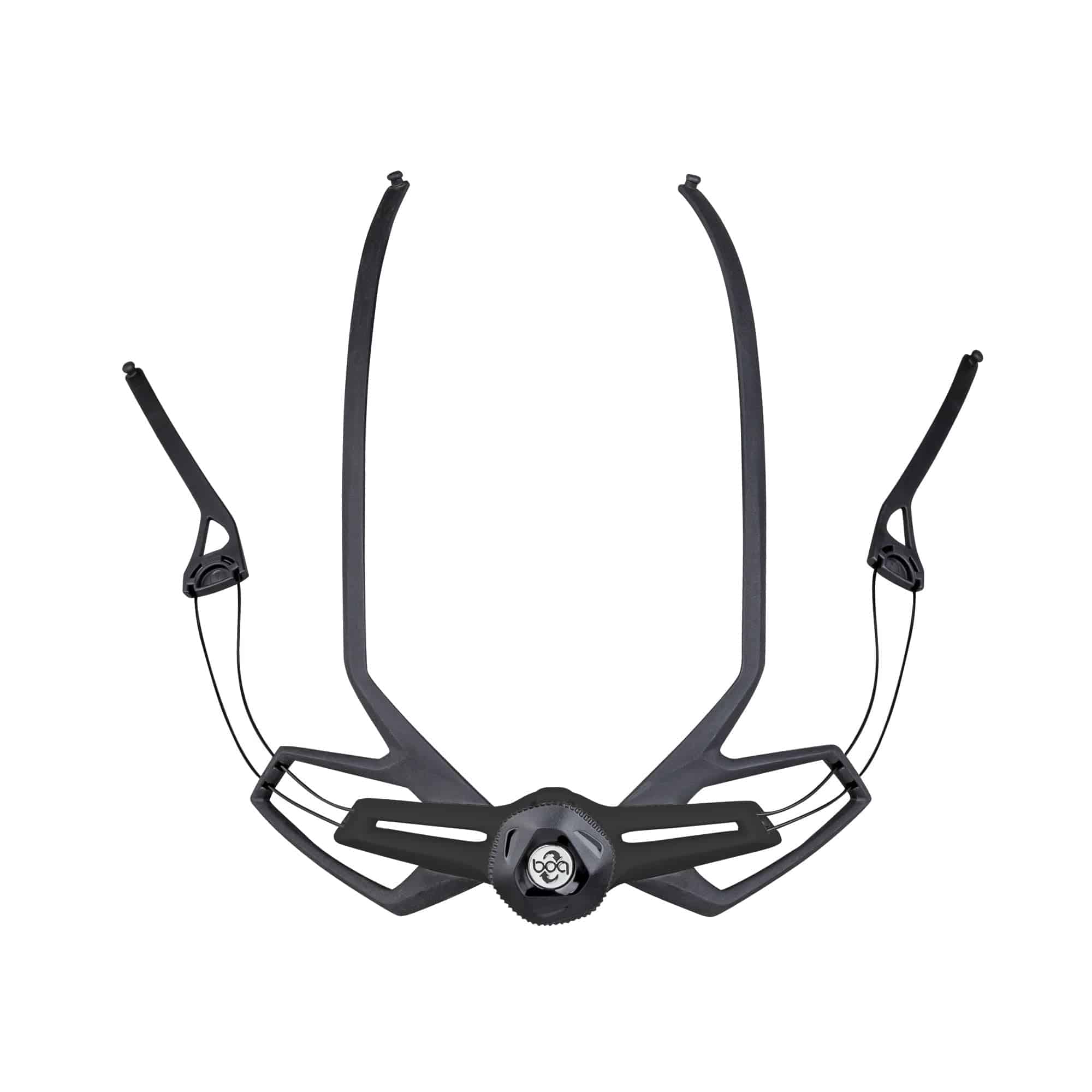 Bontrager Velocis MIPS bike helmet replacement BOA fit system and accessories, close-up view of helmet adjustment components