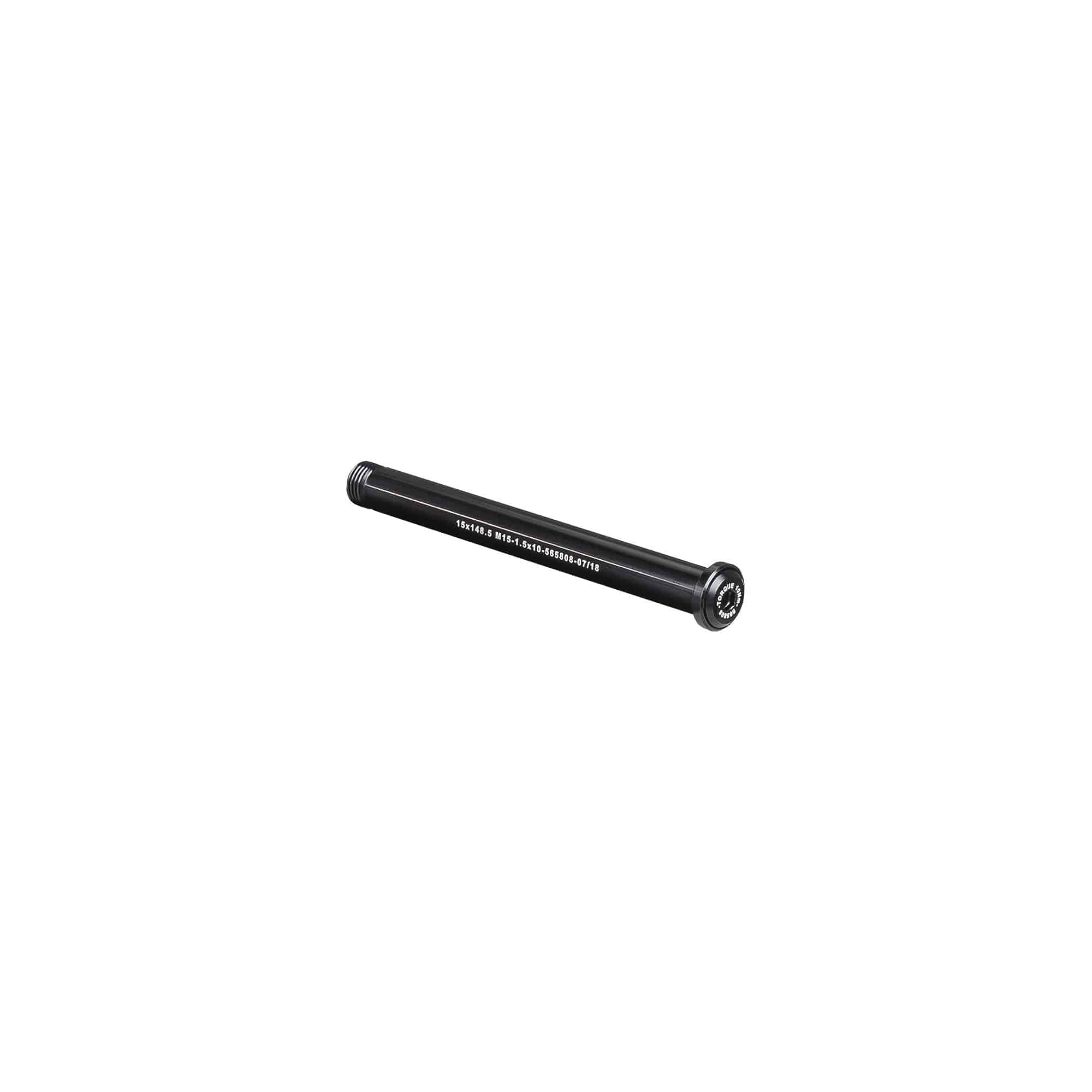 Bontrager Switch Lever Front Thru-Axle 125mm black with hex key operation for bike components and quick wheel attachment.