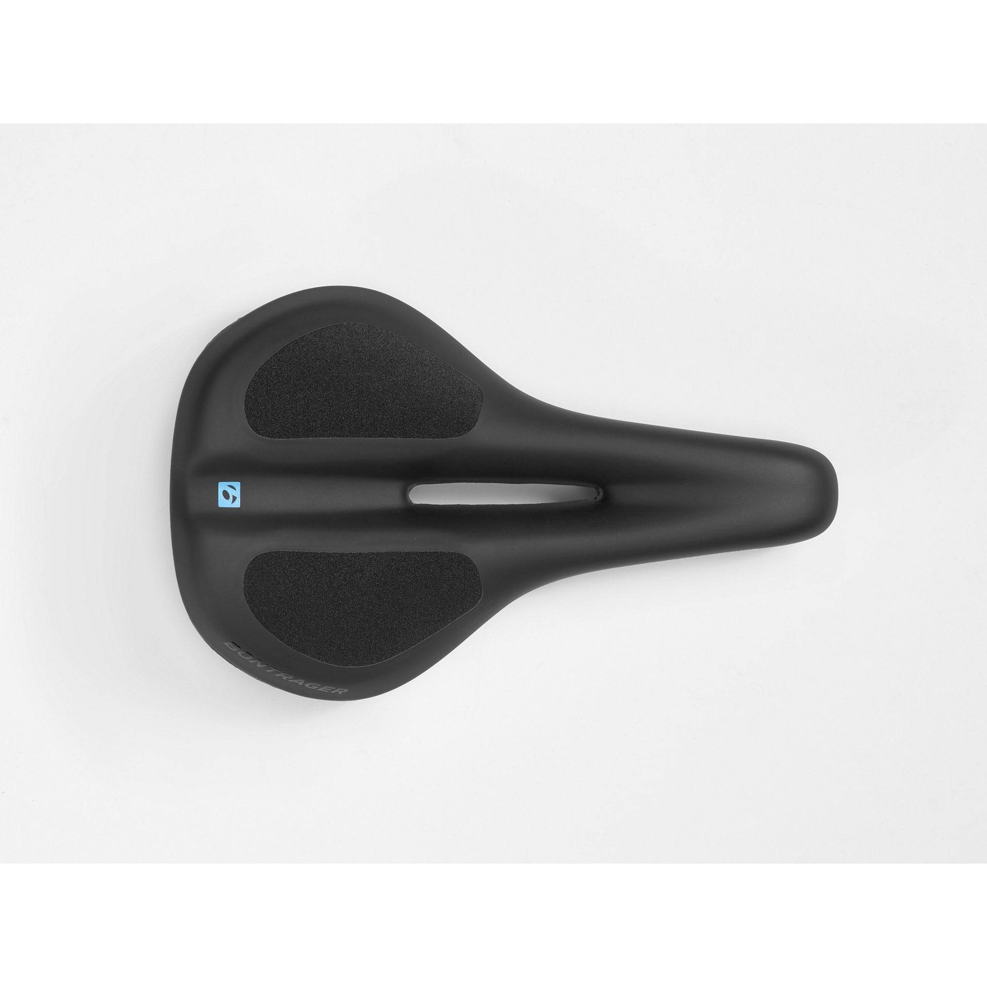 Bontrager Commuter Fluid Bike Saddle with full cut-out and Blendr mount for comfortable cycling.