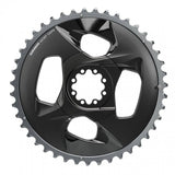 SRAM 43T 94BCD Force Wide chainring for 2x12 road bikes in polar grey with cover plate, designed for high-performance cycling.
