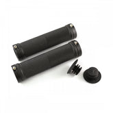 Clarks Clarks Vice Lock-On Handlebar Grip Black With Black Anodised End: