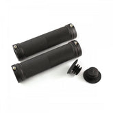 Clarks Vice Lock-On MTB and hybrid handlebar grip in black with anodised ends, designed for secure mountain bike and hybrid riding.