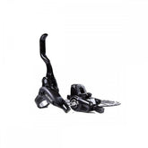 Clarks CLOUT front hydraulic brake F160 with 2 pistons, IS mount, black finish, designed for bicycle components.