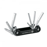 SKS TOM 7 bike multi-tool with 7 essential Allen, Philips, and Torx keys, ideal for bike repairs and maintenance.