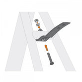 SKS Beavertail Velo Top-Down Drill Bracket for secure mudguard mounting, shown in close-up view with mounting details