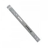 Stainless steel Cyclo Spoke Ruler with dual scale from 0-340mm for bike wheel maintenance and spoke measurement.
