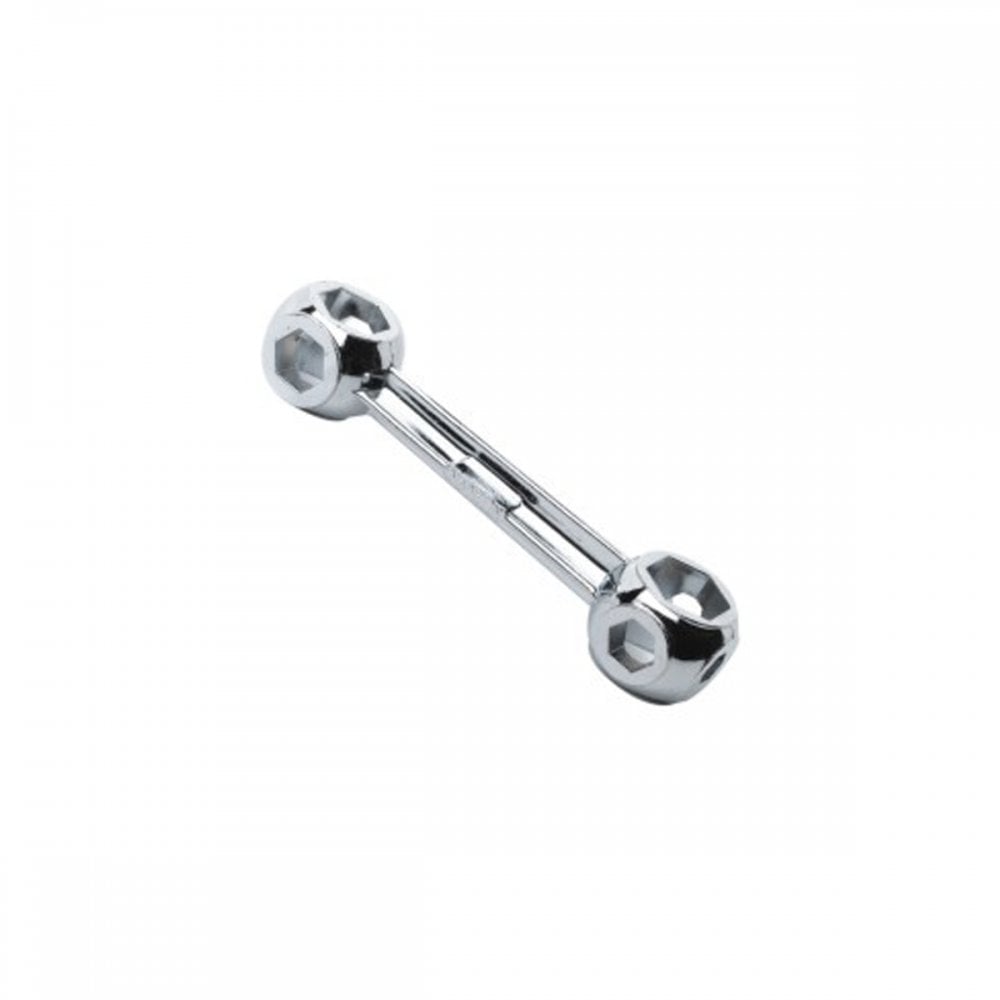 Cyclo Tools chrome-plated dumbbell spanners in a box of 10, durable cycle workshop tools for bike maintenance.