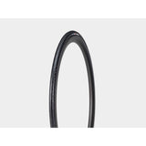 Bontrager AW1 Hard-Case Road Tire with Triple Flat Protection, showcasing durable rubber and tread for speed and puncture resistance.