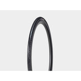 Bontrager AW1 Hard-Case Road Tire with Triple Flat Protection, featuring durable rubber and sleek tread for speed and reliability.