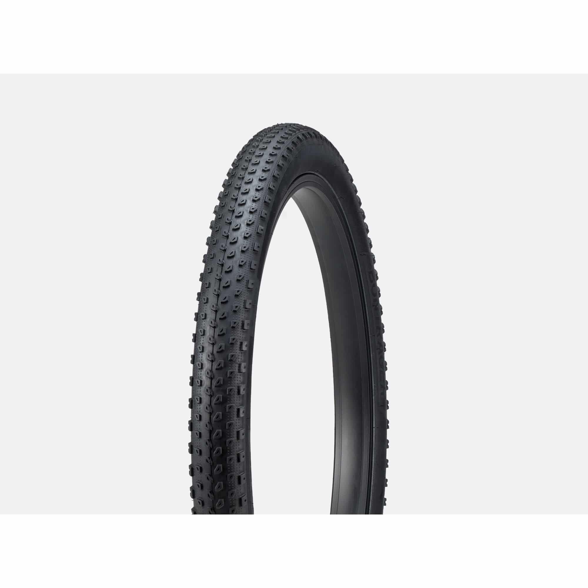 Bontrager XR1 Kids MTB tire showing rugged tread for mountain biking on firm trails, durable and fast-rolling mountain bike component.