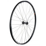 Bontrager Connection 700C MTB wheels with double-wall rims and Schrader valve compatibility, suitable for mountain biking components.
