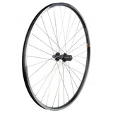 Bontrager Connection 700C MTB wheels with double-wall rims and Schrader valve compatibility for mountain biking components.