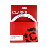 Clarks Universal S/S Front & Rear Brake Cable Kit W/P2 White Outer Casing: Spares & Accessories