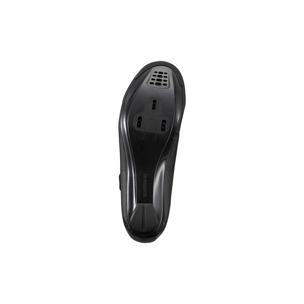Shimano RC1 SPD-SL road cycling shoes with reflective straps, lightweight athletic footwear for competitive cycling.