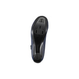 Shimano RC1 SPD-SL road cycling shoes with reflective straps, lightweight and aerodynamic for competitive cycling.