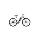 Ridgeback Arcus 1 open frame women’s e-hybrid bike with Shimano Acera gears and disc brakes, shown from side view.