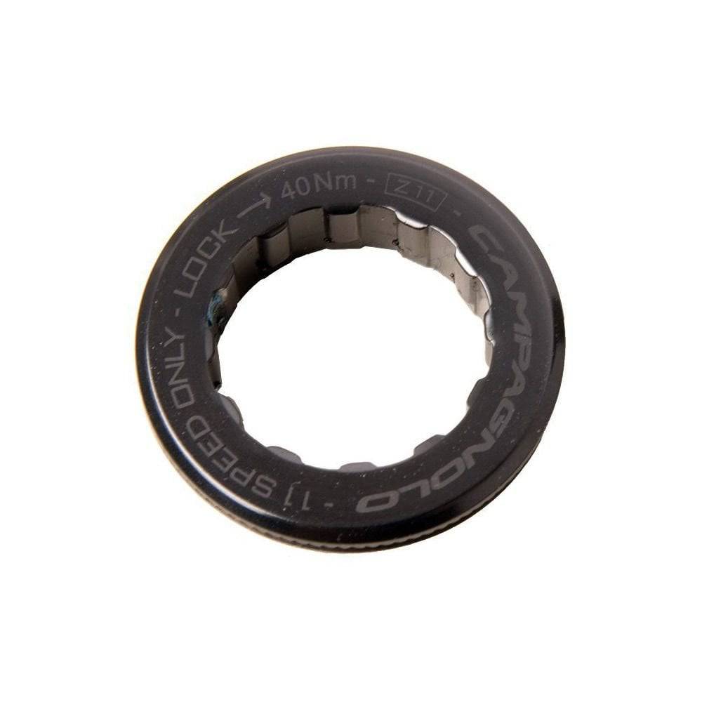Campagnolo 12-tooth 11-speed cassette lockring for bicycle components, compatible with 11-speed cassettes and accessories.